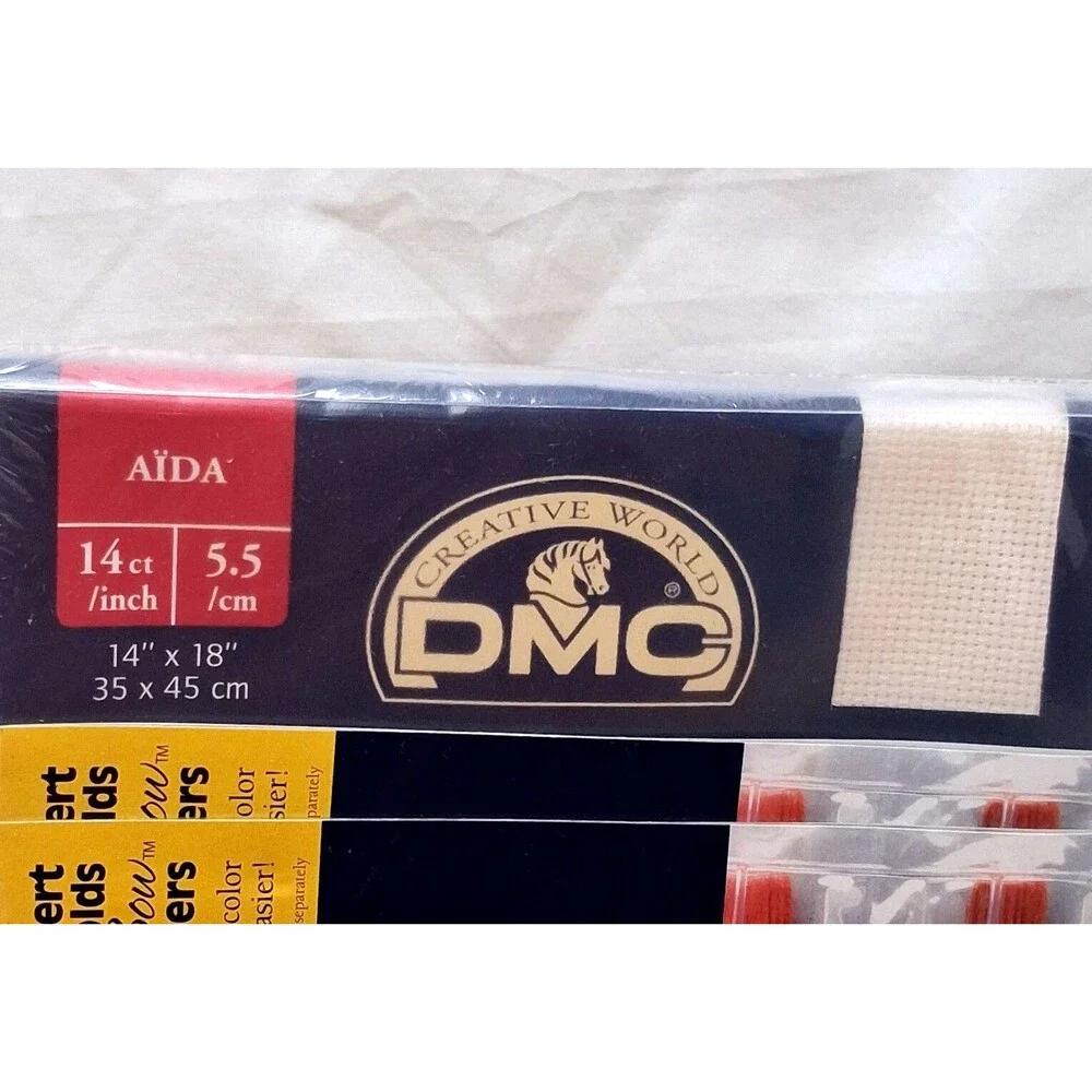 DMC Cross Stitch w/60 Bow Floss Holders 2 Inserts Embroidery Organizer Needles